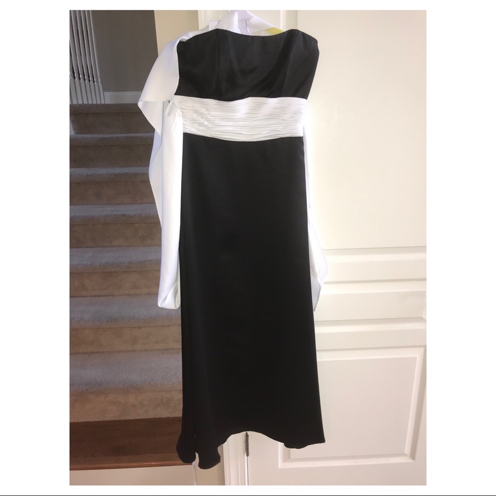 ME TOO! Tuxedo Bridal Satin Dress